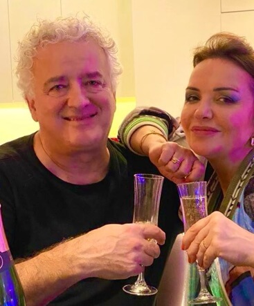 Vera Ora with her husband Besnik Sahatciu 